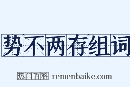 势不两存组词是什么意思的图片